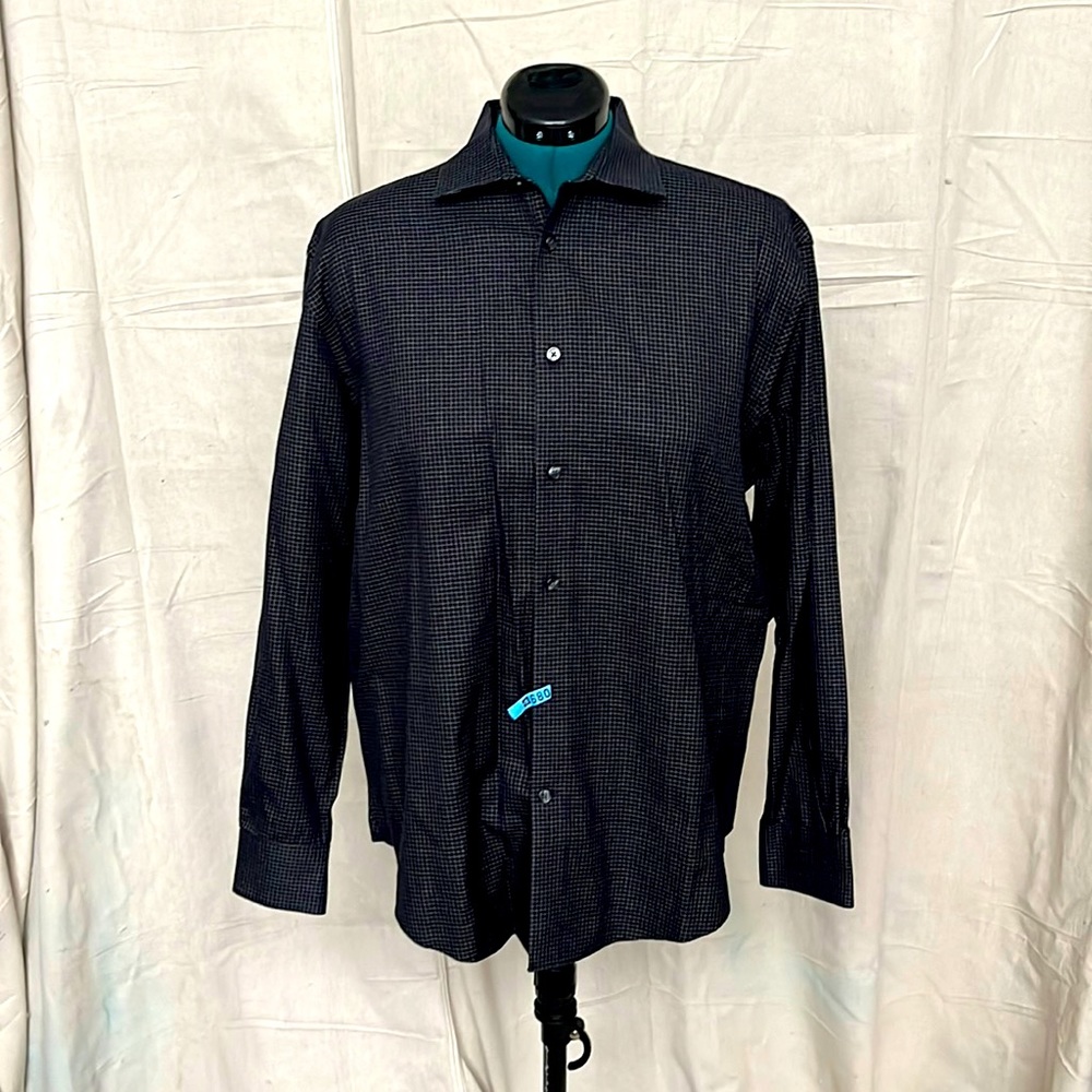 Black Marc New York long sleeve checkered button up shirt